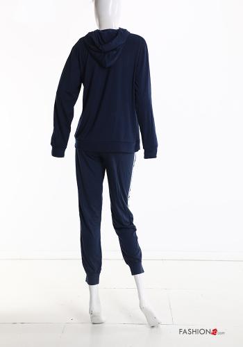 Tuta sportiva in Cotone con elastico con zip con cappuccio - ph 3