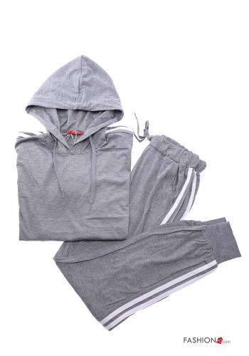 Tuta sportiva in Cotone con elastico con zip con cappuccio - ph 8