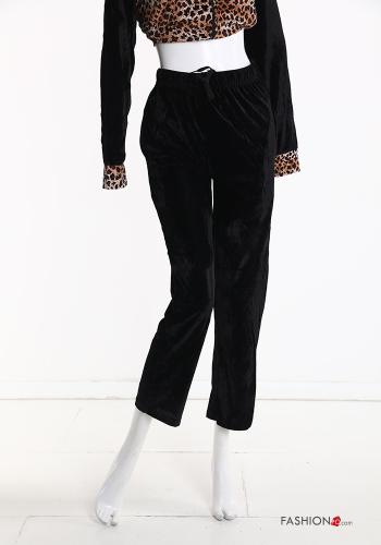 Tuta sportiva in Cotone in velluto Fantasia animalier con zip con elastico - ph 6