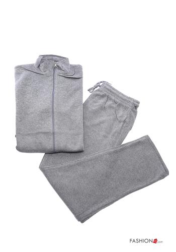 Tuta sportiva in Cotone con zip con elastico - ph 1