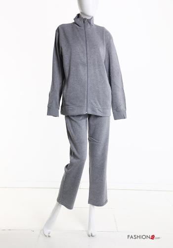 Tuta sportiva in Cotone con zip con elastico - ph 2