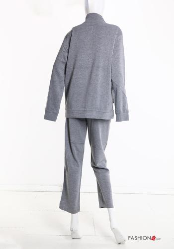 Tuta sportiva in Cotone con zip con elastico - ph 3