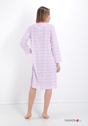 Set 15 pezzi Camicia da notte in Cotone  con tasche con bottoni con fiocco Fantasia floreale - ph 2