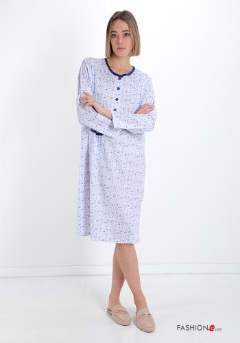 Set 15 pezzi Camicia da notte in Cotone  con tasche con bottoni con fiocco Fantasia floreale - ph 5