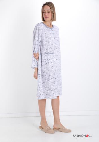 Set 15 pezzi Camicia da notte in Cotone  con tasche con bottoni con fiocco Fantasia floreale - ph 6