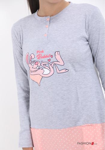 Ensemble de 12 pièces Chemise de nuit en Coton imprimé à boutons - ph 4