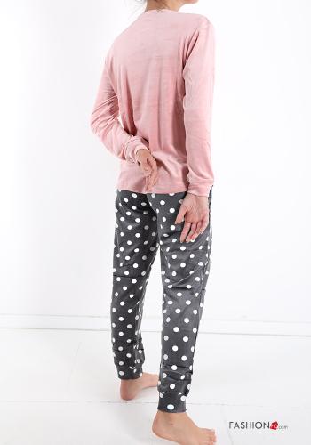 Pijama completo de Algodón Estampado de lunares - ph 2