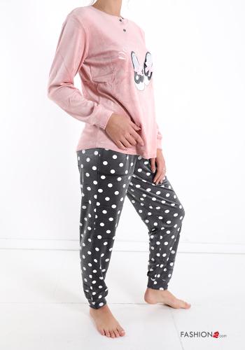 Pijama completo de Algodón Estampado de lunares - ph 3