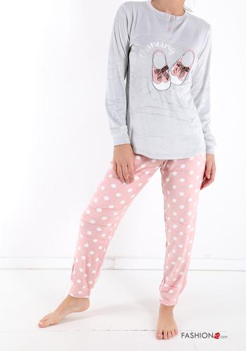 Pijama completo de Algodón Estampado de lunares - ph 5