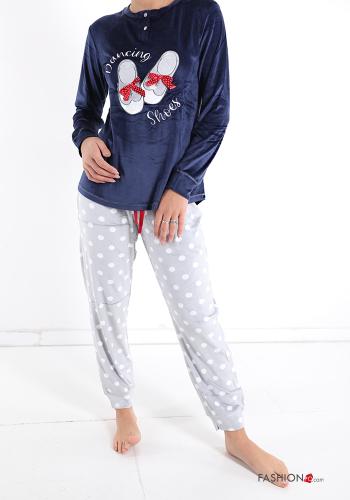 Pijama completo de Algodón Estampado de lunares - ph 6