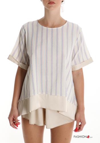 Blusa in Cotone Fantasia righe - ph 1