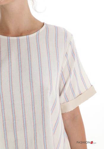 Blusa in Cotone Fantasia righe - ph 4