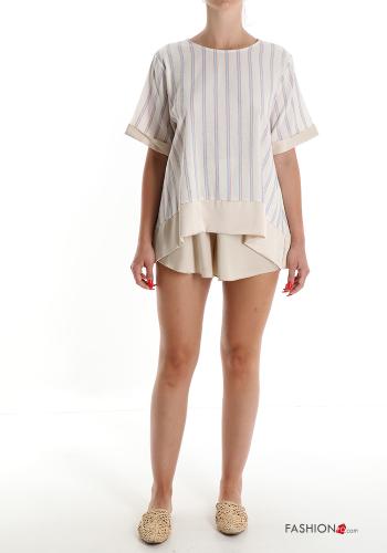 Blusa in Cotone Fantasia righe - ph 5