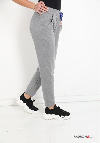 Jogginghose aus Baumwolle mit Taschen mit Schleife - ph 3