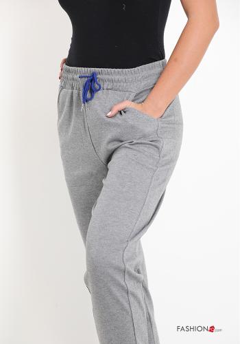Jogginghose aus Baumwolle mit Taschen mit Schleife - ph 4