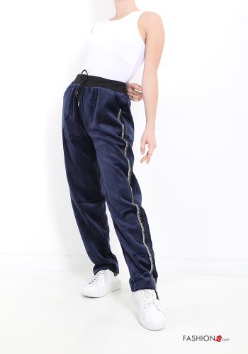 Pantalone sportivo in velluto con tasche con fiocco - ph 5