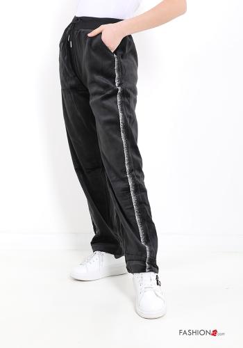 Pantalone sportivo in velluto con tasche con fiocco - ph 6