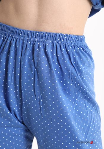 Pigiama completo in Cotone Fantasia scritta con bottoni - ph 5