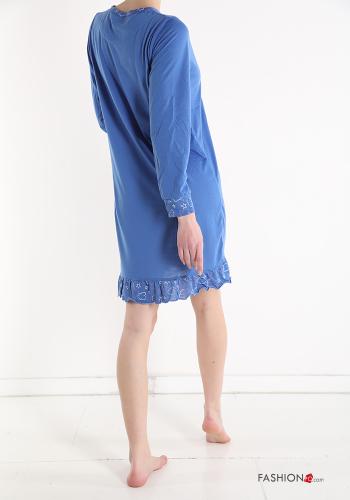 Camicia da notte in Cotone Fantasia stampata con bottoni - ph 2