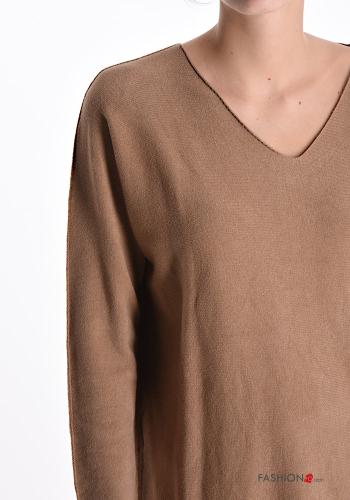 Coordinato scollo a V con frange - ph 4