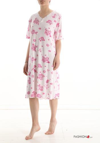 Camisa de noite em Algodão Floral - ph 1
