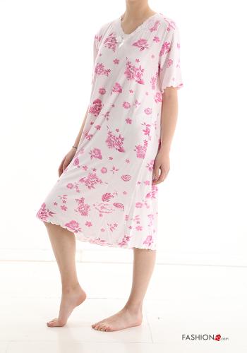 Camisa de noite em Algodão Floral - ph 3