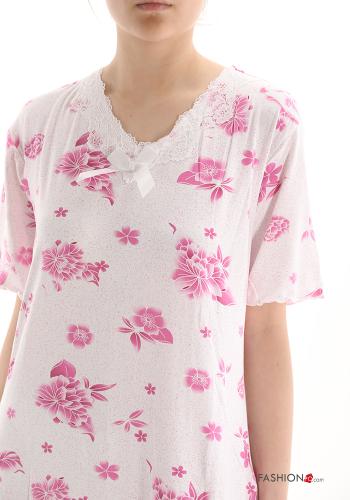 Camisa de noite em Algodão Floral - ph 4