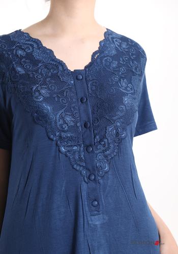 Camisón de Algodón encaje con botones - ph 4