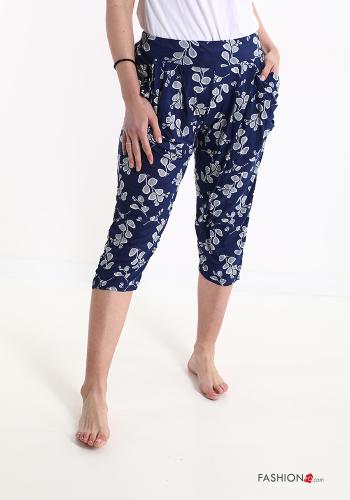 Pantalones Floral con bolsillos con moño - ph 1
