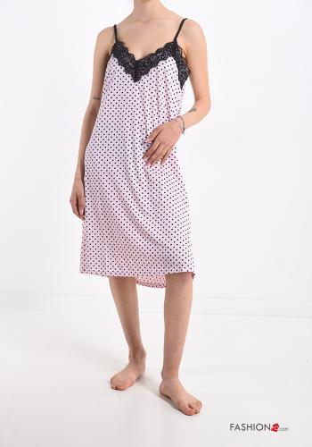 Camisón encaje Estampado de lunares con cuello en v - ph 1