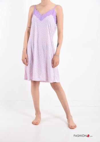 Camisón encaje Estampado de lunares con cuello en v - ph 5