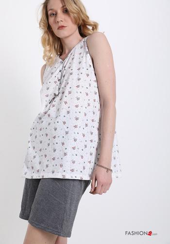 Ensemble de 12 pièces Pantalon pyjama court en Coton à Imprimé Floral - ph 3