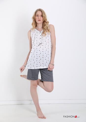 Ensemble de 12 pièces Pantalon pyjama court en Coton à Imprimé Floral - ph 5