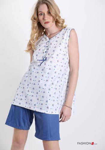 Ensemble de 12 pièces Pantalon pyjama court en Coton à Imprimé Floral - ph 6