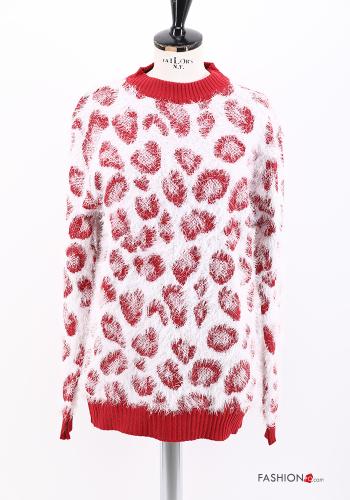 Maglione in Cotone Fantasia animalier