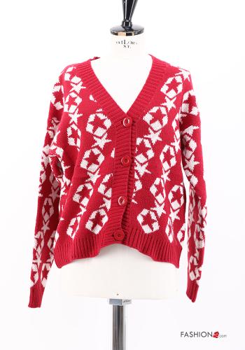 Star-patterned Cotton Cardigan with buttons - ph 1