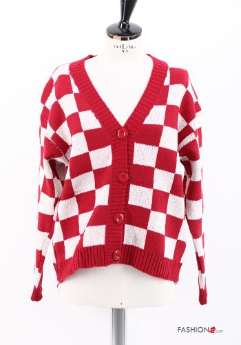 Vichy Cotton Cardigan with buttons