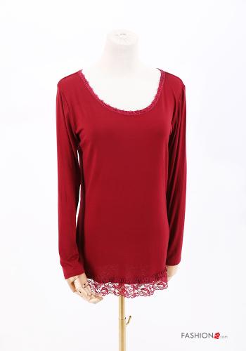 lace trim Long sleeved top - ph 1