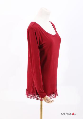 lace trim Long sleeved top - ph 2
