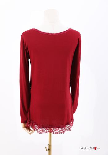 lace trim Long sleeved top - ph 3