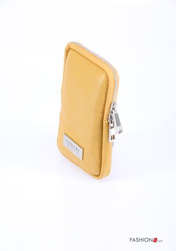 Case in Genuine Leather  with zip for mobile phone with shoulder strap adjustable - ph 2