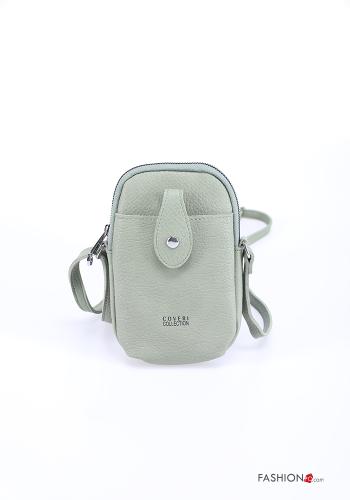 Custodia  con tracolla ecopelle regolabile per cellulare con tasche con zip unisex - ph 1