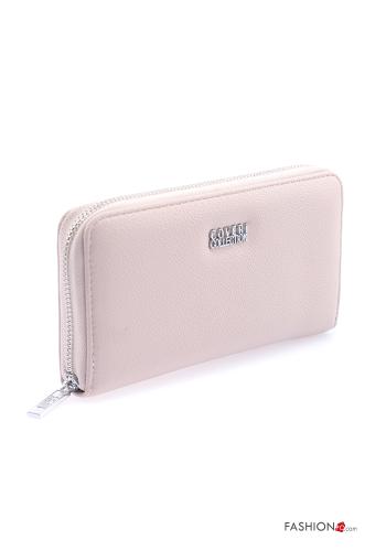 Cartera imitación de cuero con cremallera con bolsillos con monedero - ph 2