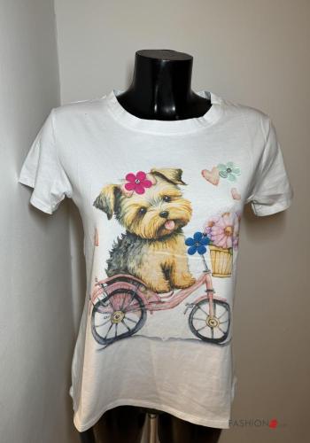 Animal motif Cotton T-shirt