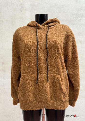 Sweatshirt Teddy com bolsos com capuz - ph 1