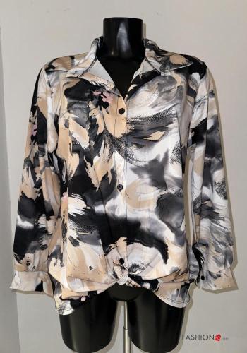 Camicia Fantasia stampata con nodo - ph 1