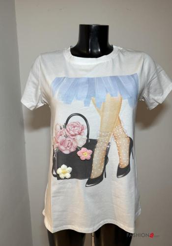 T-shirt en Coton imprimé