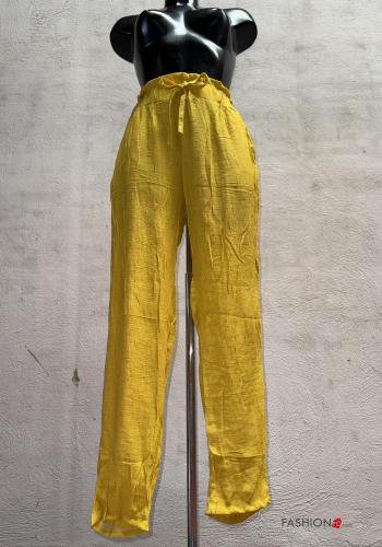 Pantalone in Cotone con tasche con coulisse - ph 1