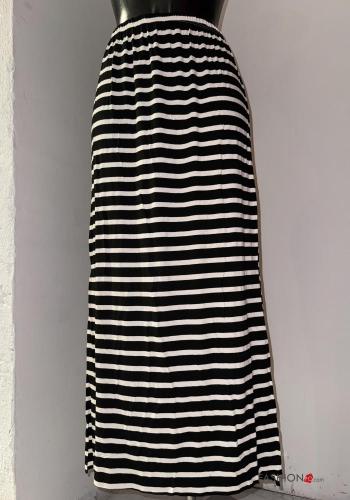 Jupe longue Imprimé à rayures avec élastique