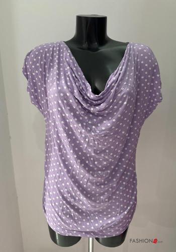 Blusa maniche corte Fantasia pois